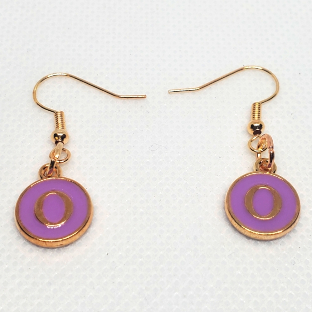 7/$10 O Initial Earrings, New